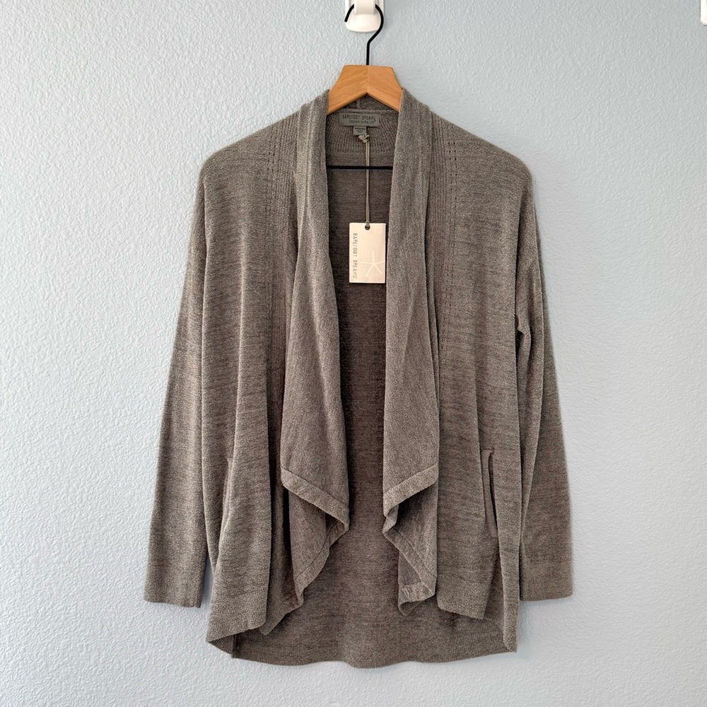 NWT Barefoot Dreams Cozy Chic Ultra Lite Shawl Pointelle Cardigan